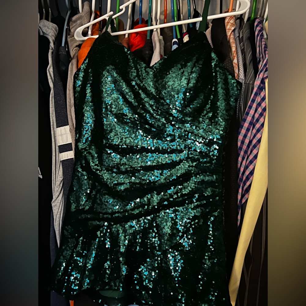 Emerald Green Sequin Top